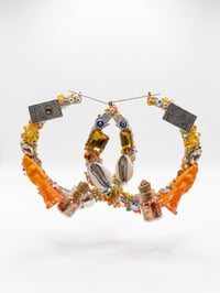 Image 1 of I AM The Altar Orange Santa Muerte Earrings