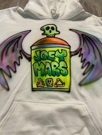Image 4 of 1/1 Airbrush Hoodie on a Large White Hoodie