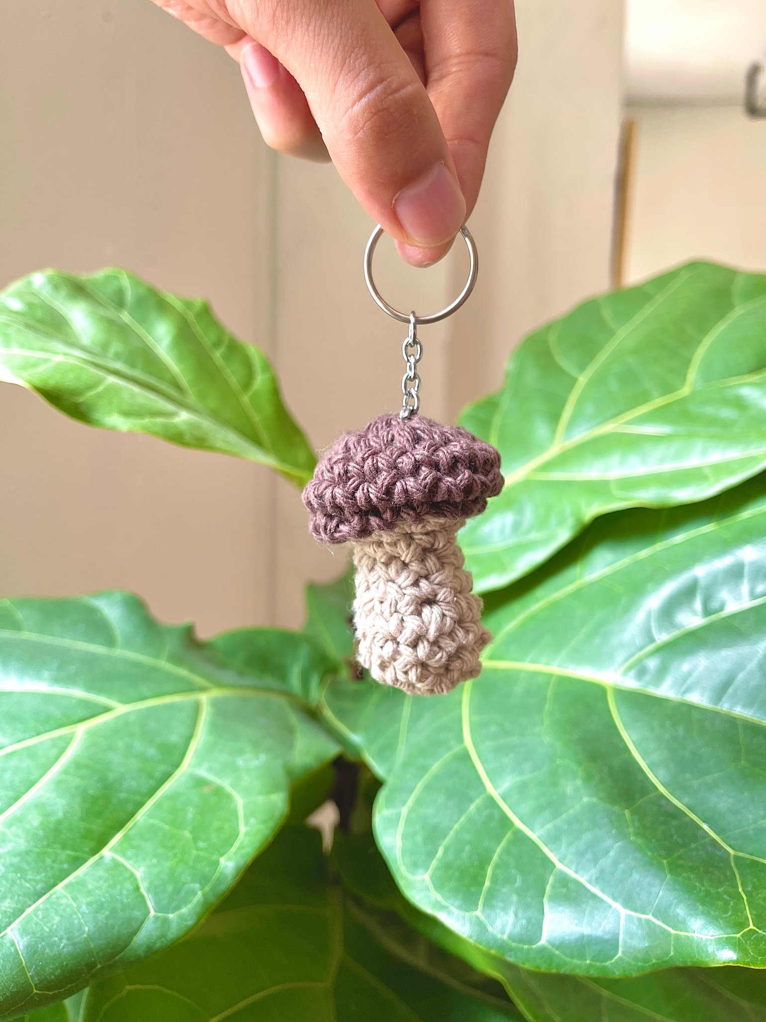 Image of mini mushroom keychain