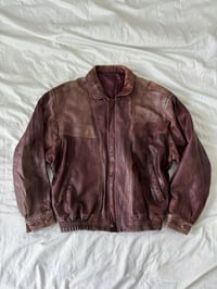 Image 1 of Vintage brown leather jacket // L