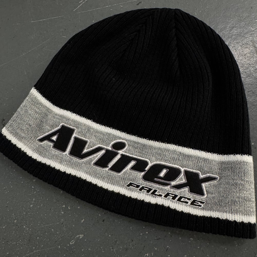 BNWT AW 23 Palace x Avirex Nein Cuff Beanie | Gone Fishing Vintage