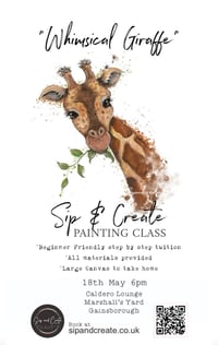 Image 1 of Painting Night at Gainsborough “Whimsical Giraffe”