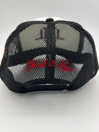 Image 3 of LVL3 NYC BLACK & WHITE TRUCKER HAT