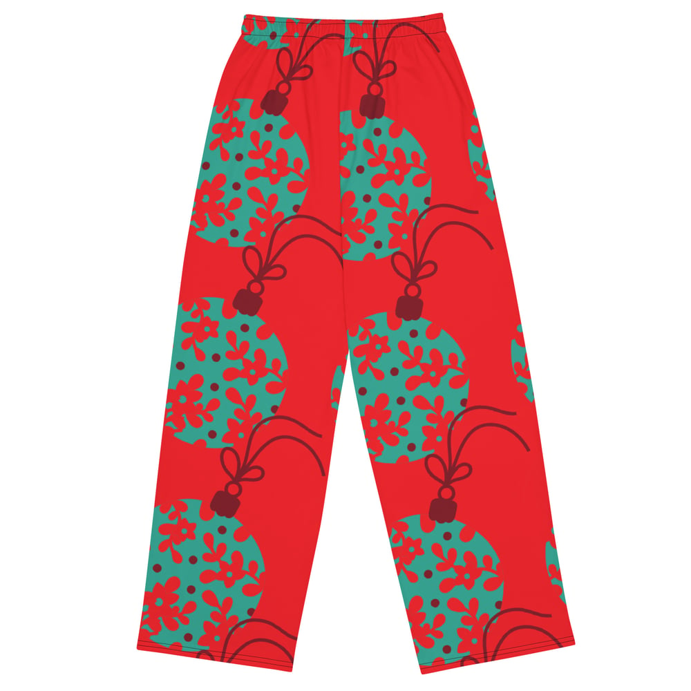 Image of Christmas Balls All-over print unisex wide-leg pants