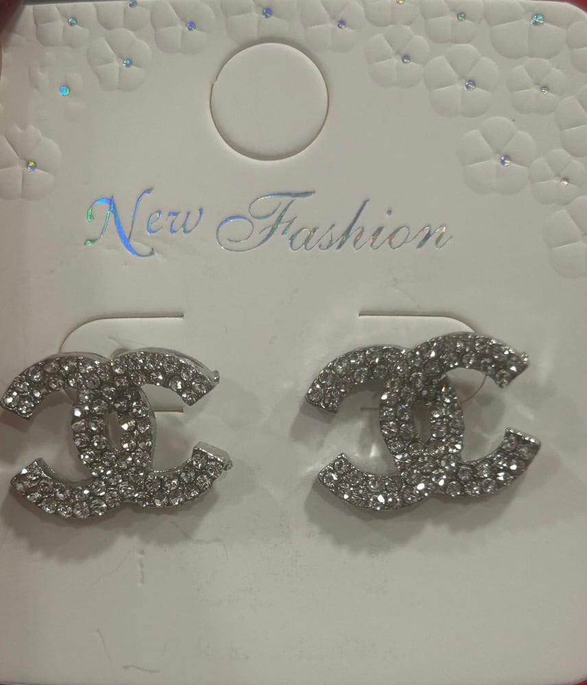 Image of Channel stud earrings