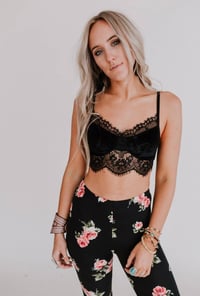 Image 3 of Jesse Velvet and Lace Cami -Black