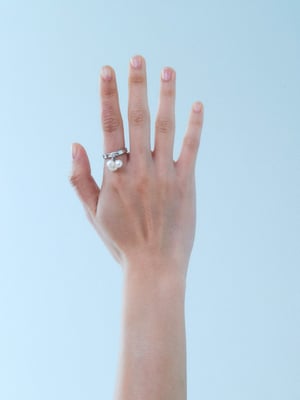 Image of LOWOOL - Tree Pearls Silver Ring