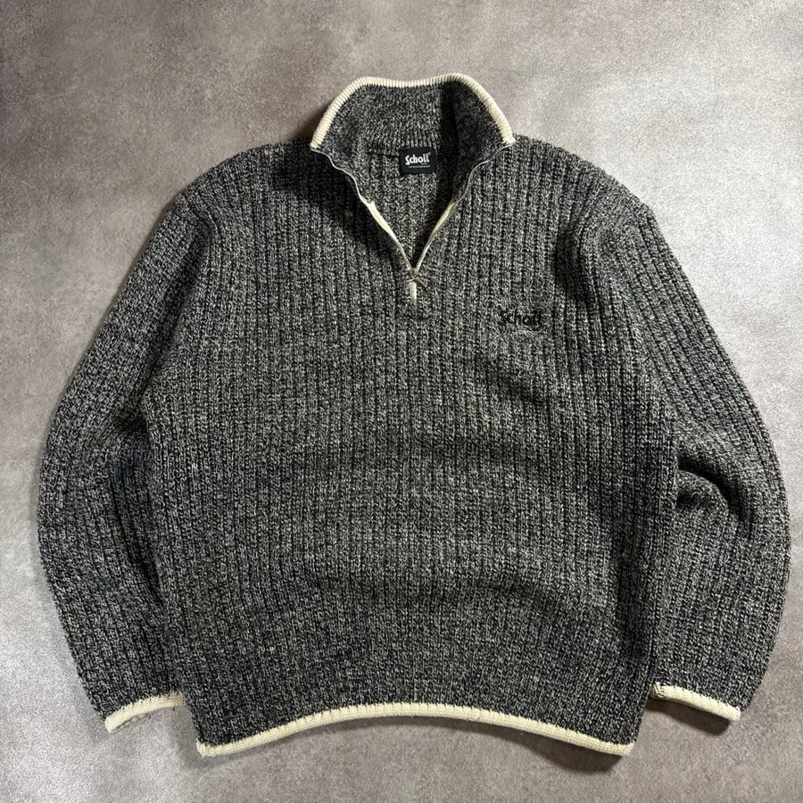 Image of 1990s Schott NYC 1/4 Zip Up, Size Medium