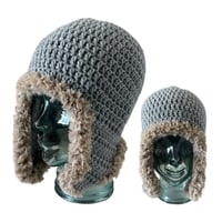 Heather Grey Trapper Hat