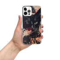 Image 12 of Beautiful Black Cat Face Splatter Painting Clear Case for iPhone®