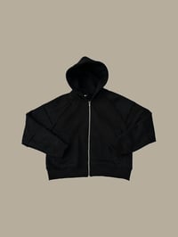 Image 1 of FAULTLINE / Structured - Zip up hoodie [ black ]