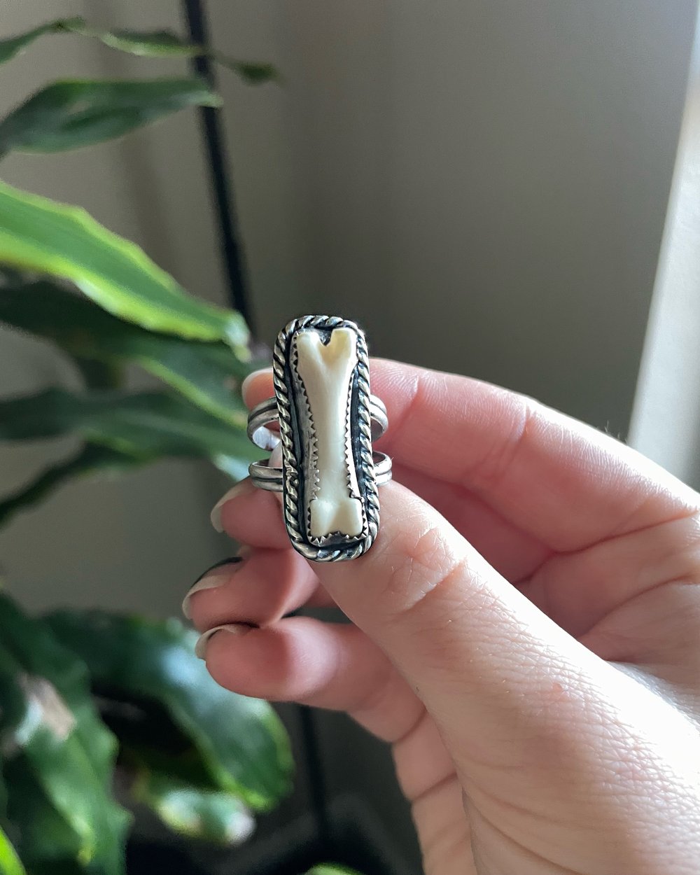Image of Coyote Bone Handmade Sterling Silver Ring