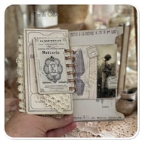 Image 10 of Junk Journal lace samples spool book full of vintage French lace samples