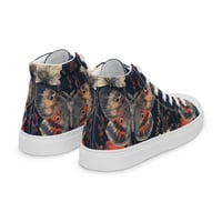 Image 3 of Grunge Goth Style Cottagecore Moth Women’s high top canvas shoes