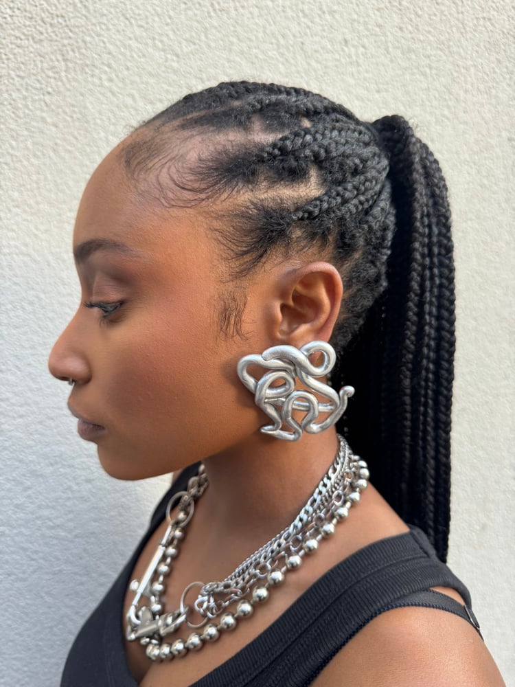 Image of silver swirls