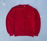 Image 1 of 80s IZOD LACOSTE CARDIGAN / SIZE XL