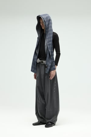 Image of EQUALNEAR - Napkin Scarf (Grey Blue)