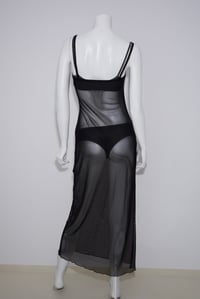 Image 1 of Long Mesh Dress - Black 
