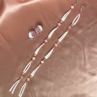 Image 2 of 3-in-1 XL Dentalium Earrings (Pink)