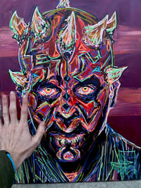 Image 3 of “Darth Maul” 18x24” OG Painting on Canvas 