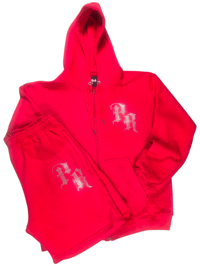 Image 1 of Hooded Short Set (RED)
