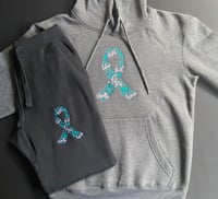 Image 4 of Cancer Ribbon/Awareness Hoodies (Choose your colors) 