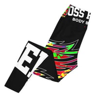 Image 5 of BOSSFITTED Black and Colorful Logo AOP Yoga Leggings