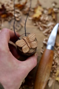 Image 3 of Butterfly Pendant Necklace. 