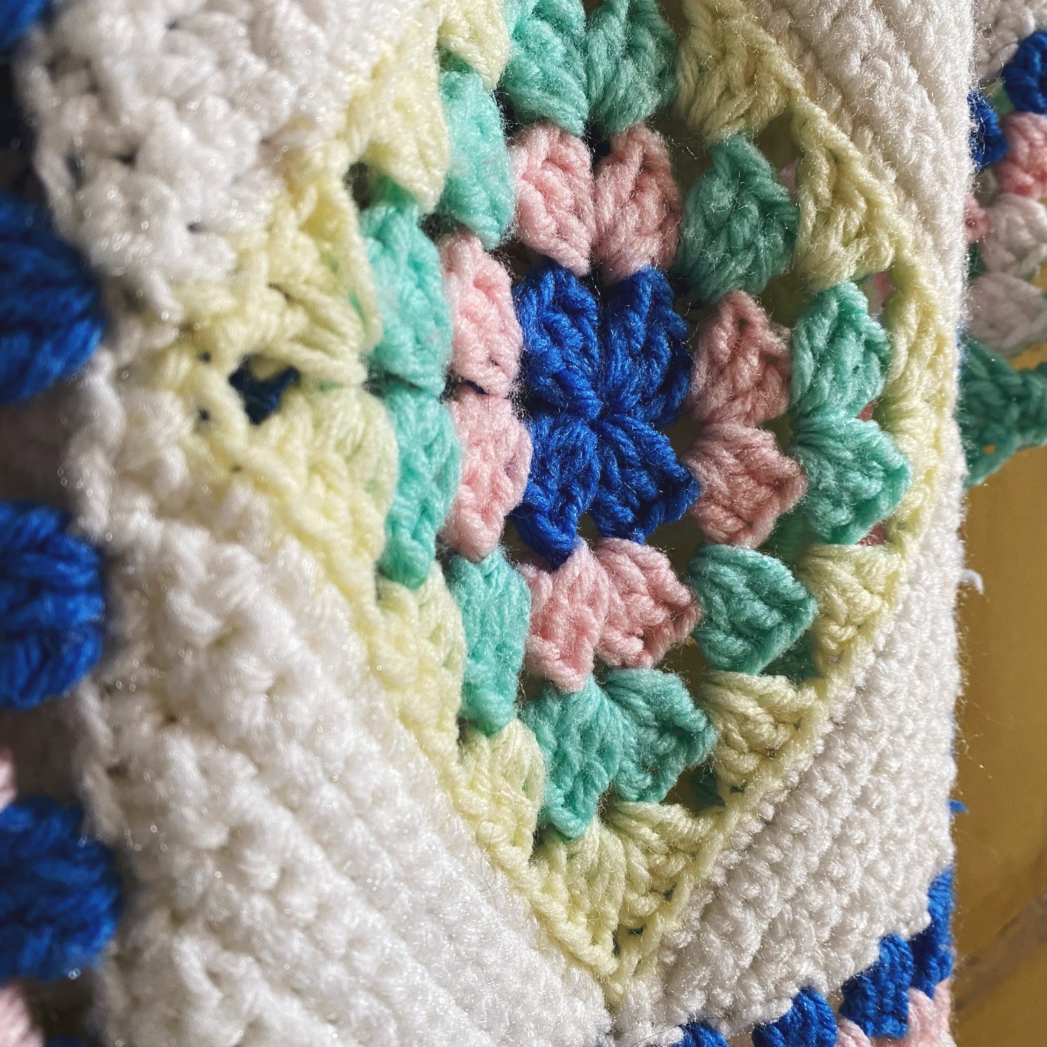 Image of Cotton Candy Squares Granny Sweater