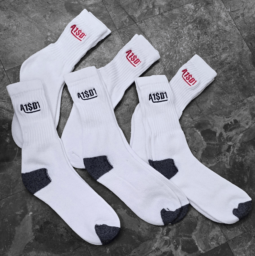 Image of A1$D1 Socks (White & Black) 