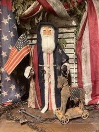 Image 1 of #1... Olde Americana Santa ~ Horse Pull Toy ~