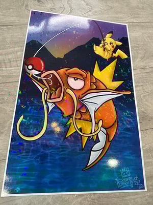 Image of Pikachu ⚡️ fishing 🎣 