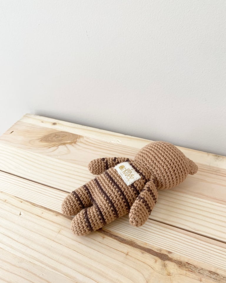 CHAT TIGRÉ MARRON doudou crocheté Image 3