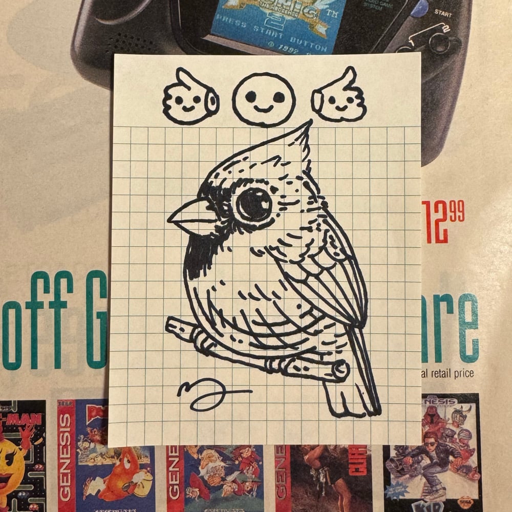 Image of Fat Bird Sharpie Sketch #275-284