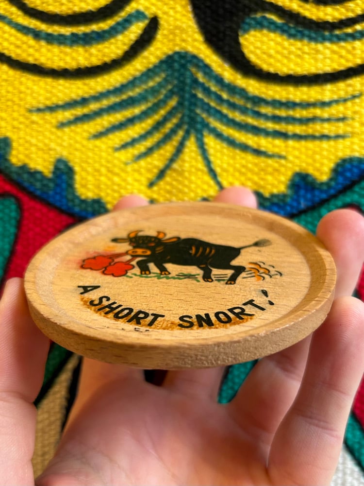 Image of vintage bull coaster