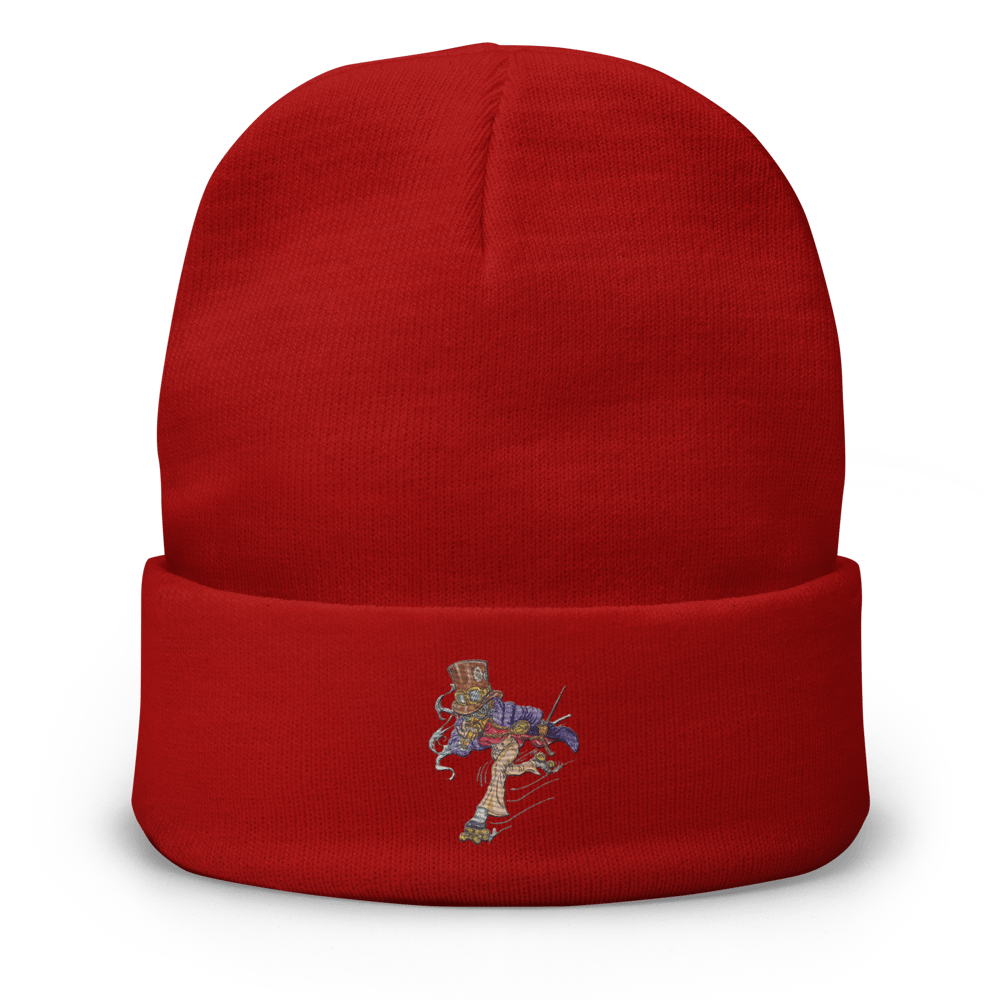 "TimeMaster" SLO Embroidered Beanie [ART ILLUSTRATED BY GREGORY HAWKINS]