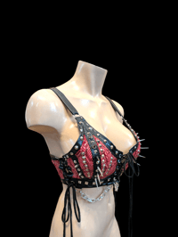 Image 4 of Red snake skin bralette 