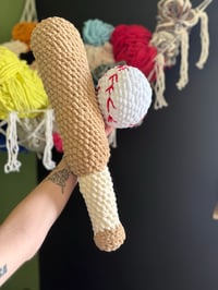 Image 1 of Baseball & Bat Crocheted bundle