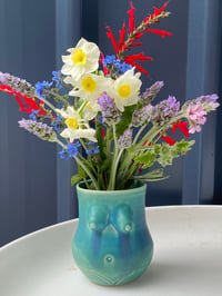 Image 1 of Turquoise glaze Small Body Vase