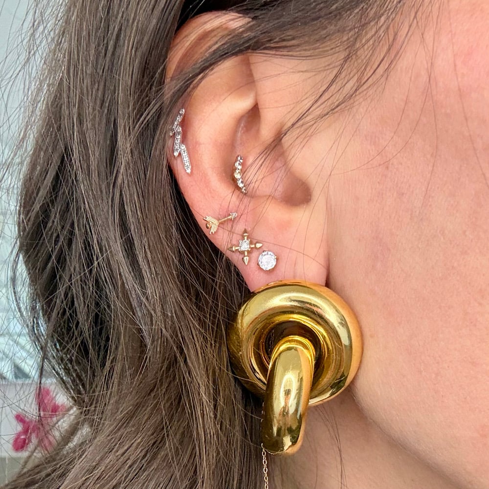 Image of ORECCHINI NODO ACCIAIO