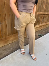 Image 2 of Tan cargo pants (High waist) 