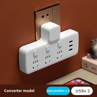 Image 14 of Multi-Functional Office Style USB Plug Adapter Home Use Wireless One To Multiple Plug Board With Lig