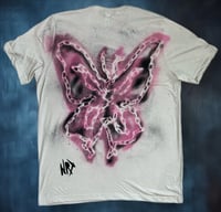 Image 2 of “TONGUE TIED” HAND PAINTED T-SHIRT LARGE