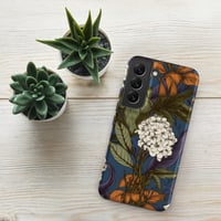 Image 16 of Art Nouveau Inspired Blue, Orange and White Boho Hippie Floral Sketch Tough case for Samsung®