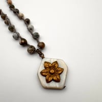 Image 2 of Ocean Jasper Flower Car Charm