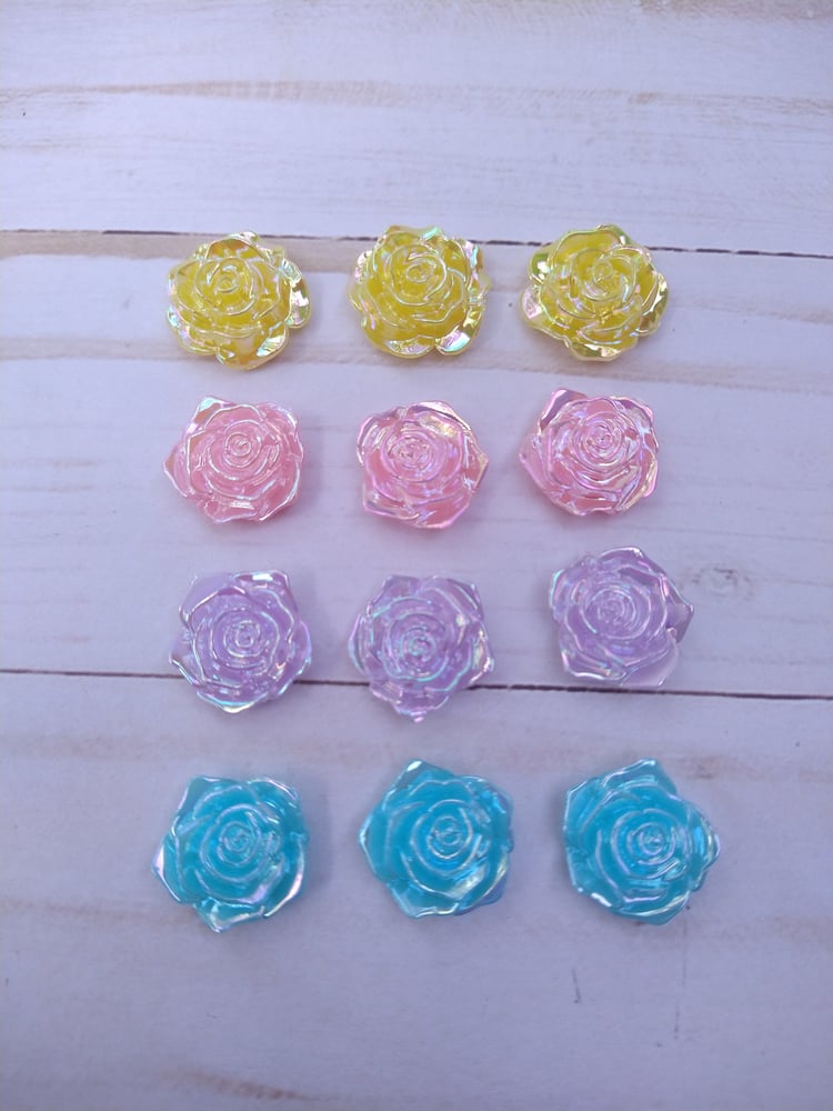 Image of AB Flower Cabochons