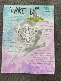 Wake Up Lyric Sheet (1 of 1) Signed 