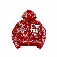 Image 1 of RED GRAFFITI HOODIE