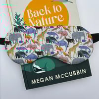 Image 4 of Liberty Safari Eye Mask // Liberty Sleep Mask // Animal Gift // Liberty Tana Lawn