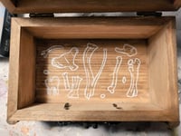 Image 4 of Mushroom & Bone Wooden Trinket Box 